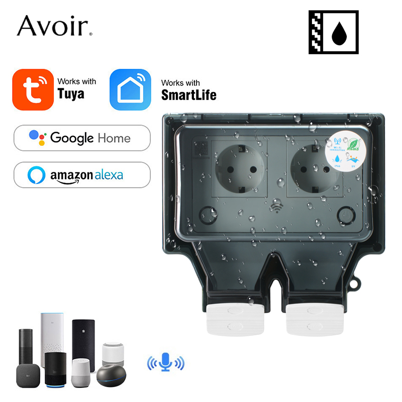 Outdoor Power Plus - Avoir-Tuya 벽 전기 소켓, Ip66 방수