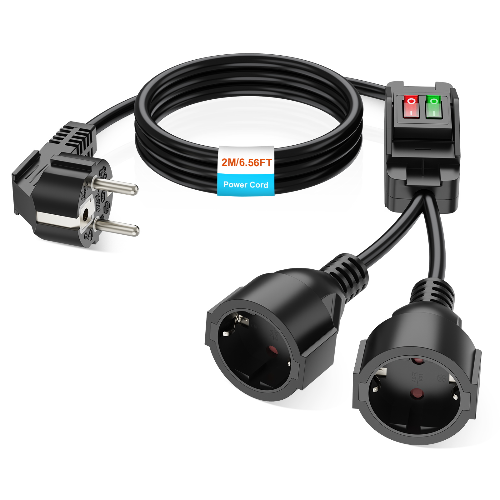 Outdoor Power Extension Cord - EU 플러그 40cm/2m 연장 코드 듀얼