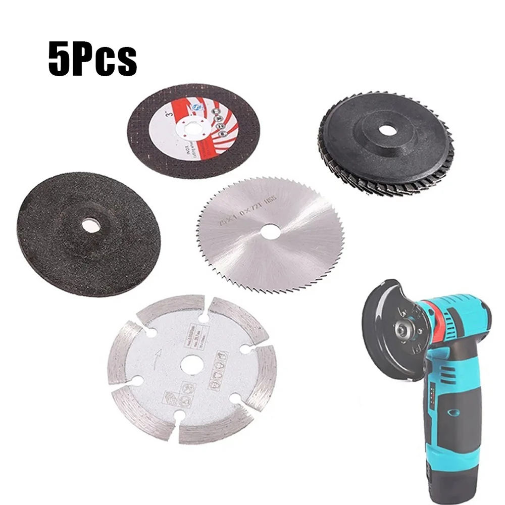 Stump Grinder Attachment - 5pcs 커팅 디스크 75mm 원형 톱