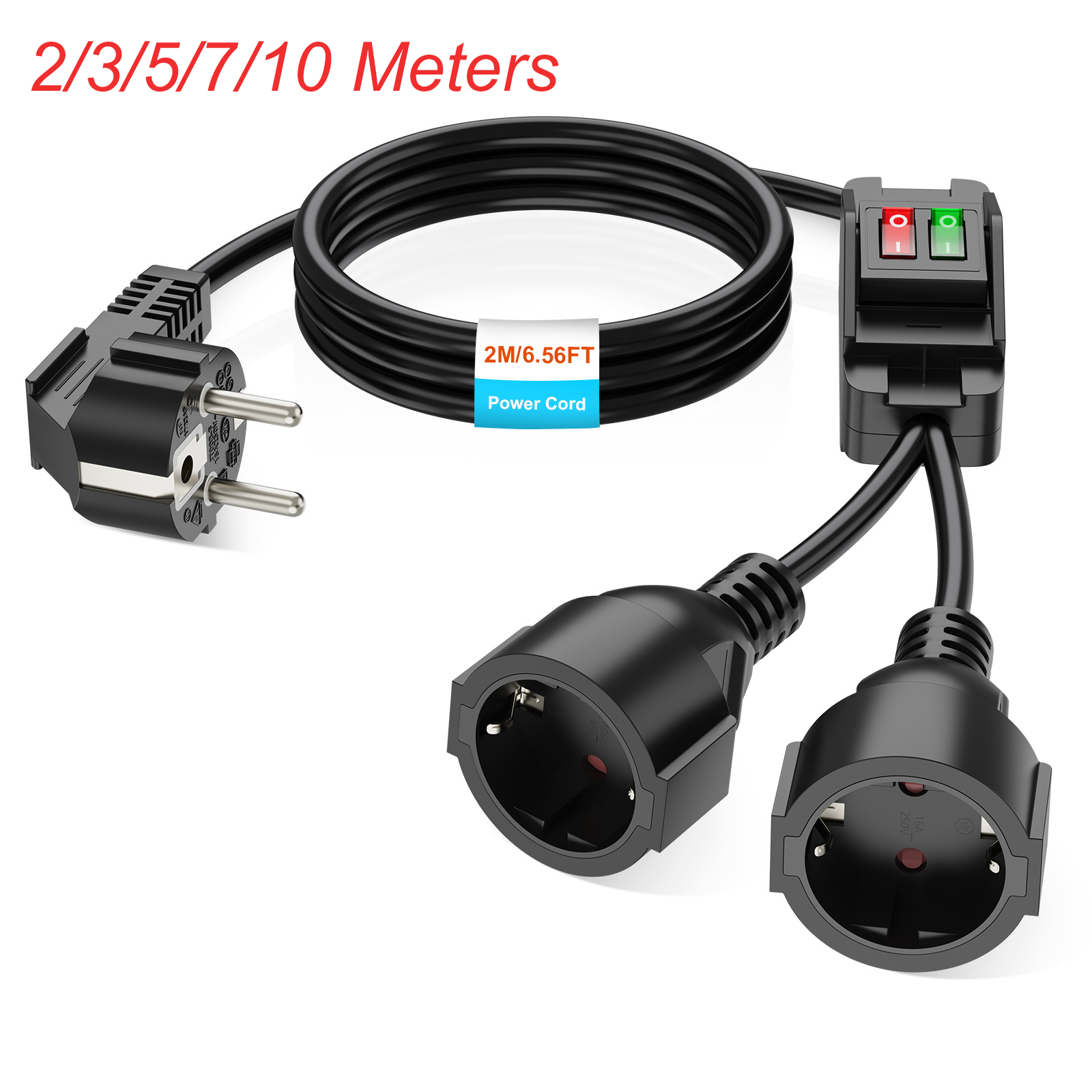 Outdoor Power Extension Cord - EU 플러그 연장 코드 ON/OFF 스위치