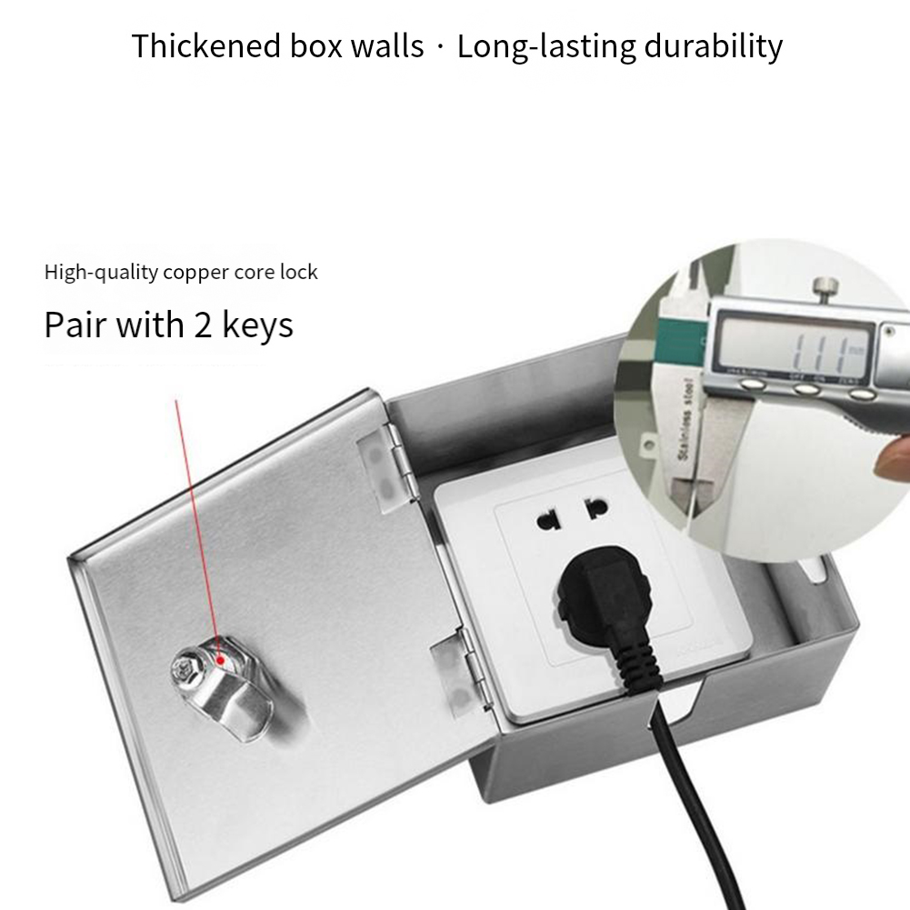 Outdoor Power Socket With Lock - 스테인레스 스틸 야외 전기 박스 잠금