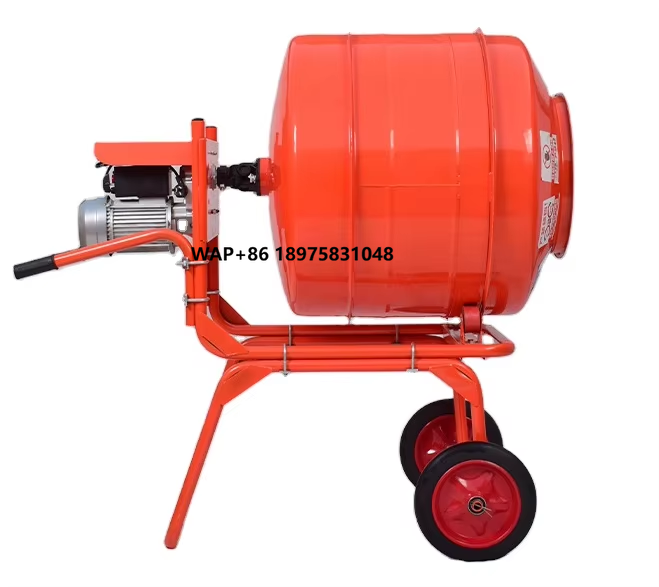 Concrete Mixer Small - 350L 수동식 수평 소형 콘크리트 믹서(두꺼운