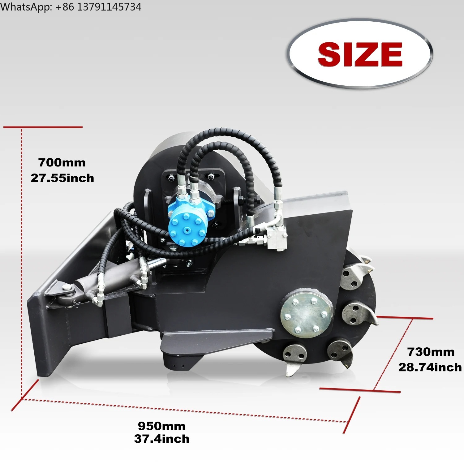 Stump Grinder Attachment - 스템프 그라인더 어태치먼트는 스키드 스티어 로더용