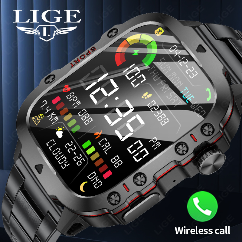 Outdoor Power Meter Box - LIGE 야외용 남성용 스포츠 스마트 시계