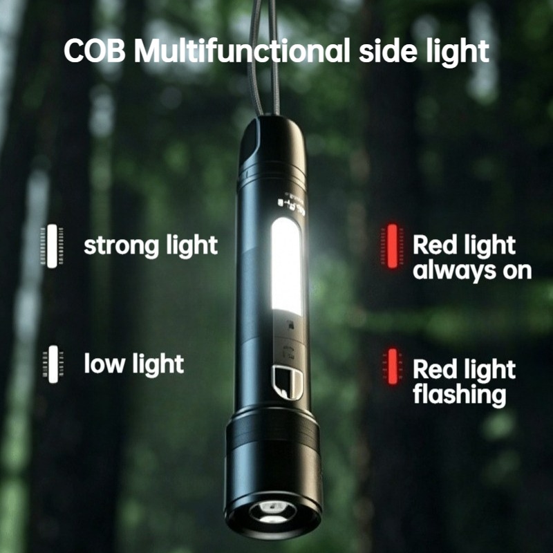 다기능 LED 손전등 줌 가능 COB 사이드 라이트 충 - Outdoor Power Bank 리뷰 및 가격