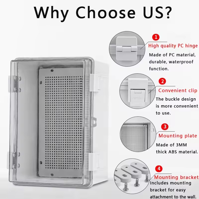 IP66 방수 정션 박스 회색/투명 전기 인클로저 AB - Outdoor Power Distribution Box 리뷰 및 가격