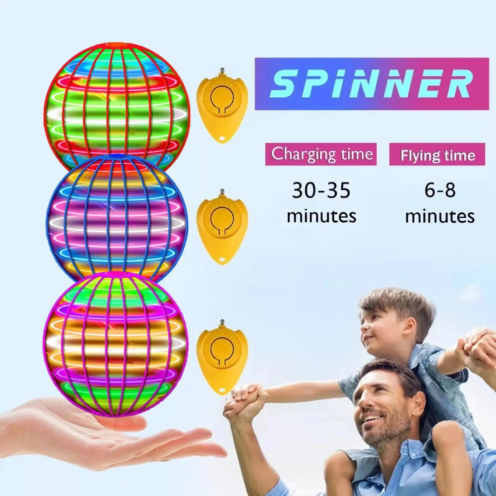 플라잉 오브 부메랑 공 LED 조명 플라잉 스피너 드론 - Outdoor Power Lead 리뷰 및 가격