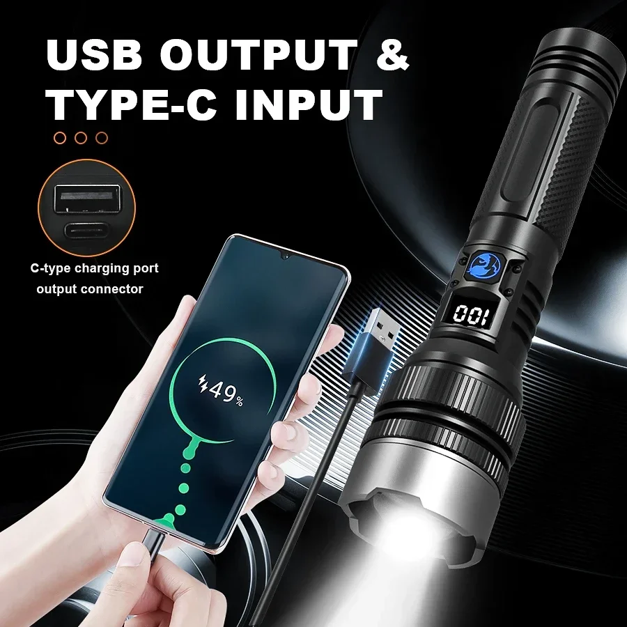 매우 밝은 충전식 손전등, 캠핑 하이킹 낚시 야외 비상 - Outdoor Power Bank 리뷰 및 가격