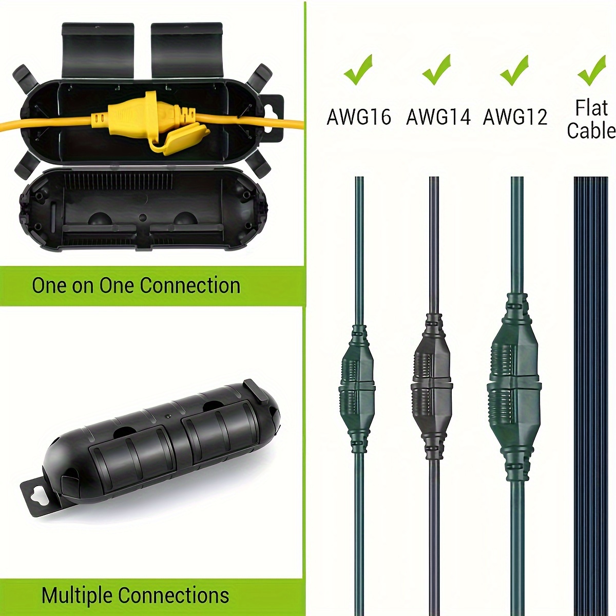 연장 코드 플러그 연결 보호 안전 커버, 방수 실내 실 - Outdoor Power Extension Cord 리뷰 및 가격