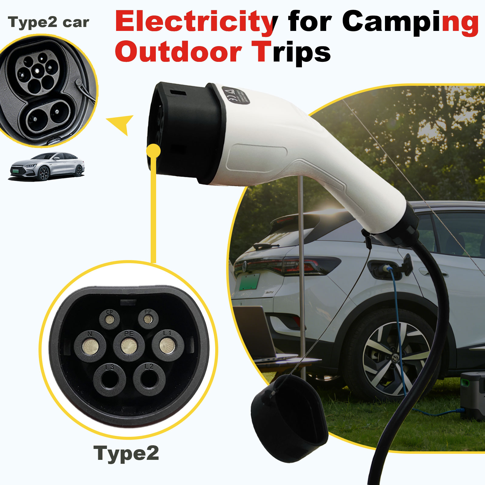 타입2 V2L 방전 어댑터 16A 브라질 소켓 EV - - Outdoor Power Plus 리뷰 및 가격