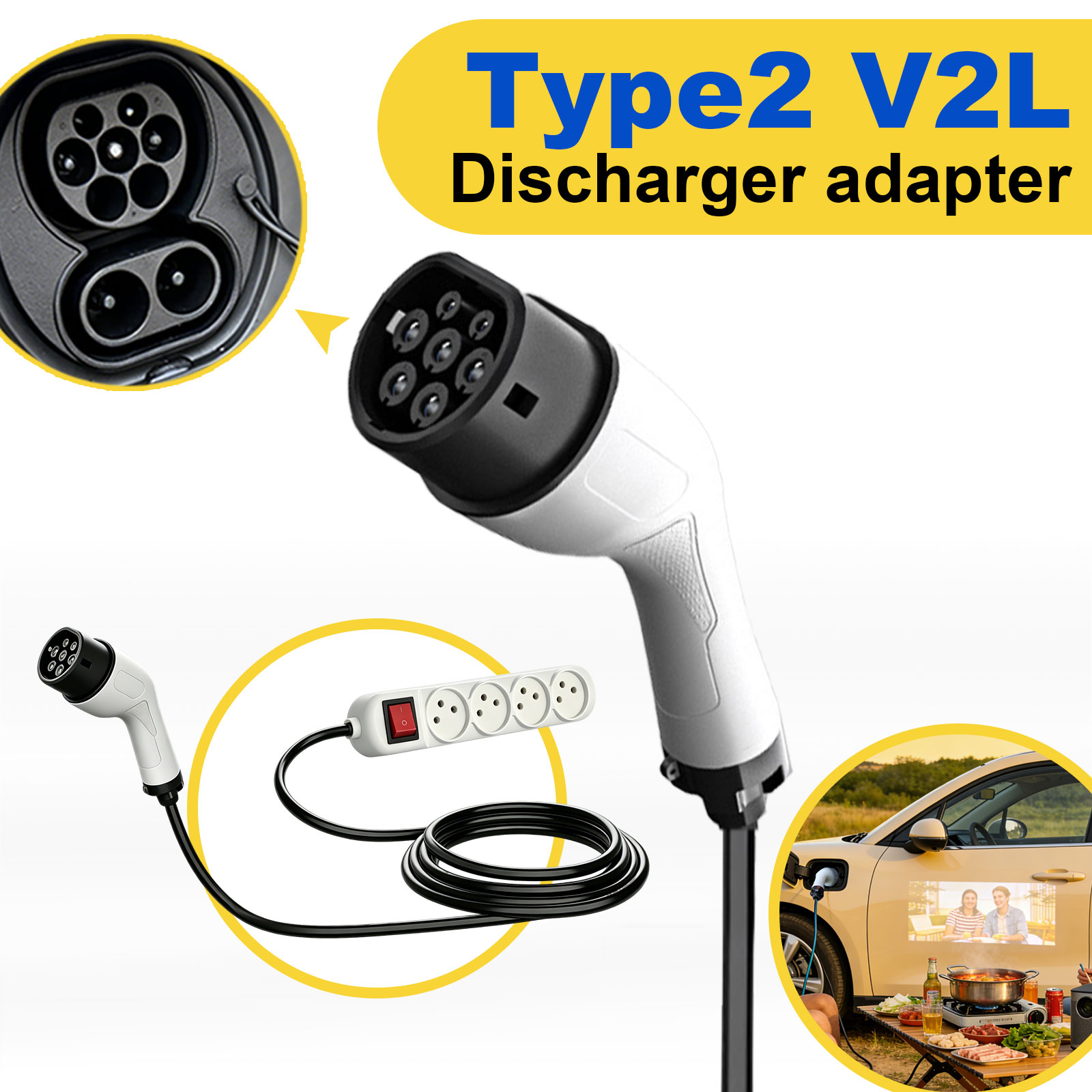 타입2 V2L 방전 어댑터 이스라엘 소켓 EV를 야외  - Outdoor Power Port 리뷰 및 가격