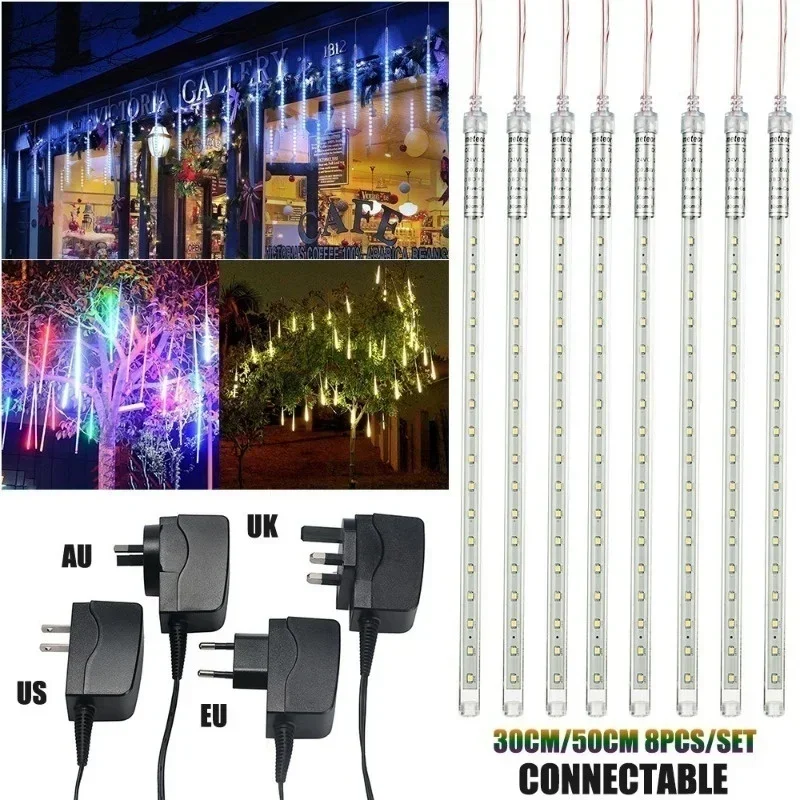 30cm /50cm 방수 유성우 비 8 튜브 LED 문 - Outdoor Power Port 리뷰 및 가격