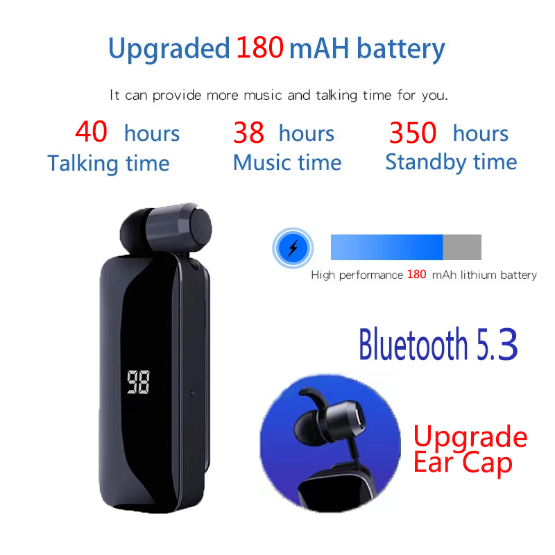 F906 대화 시간 40 시간 블루투스 헤드셋 BT5. - Outdoor Power Lead 리뷰 및 가격