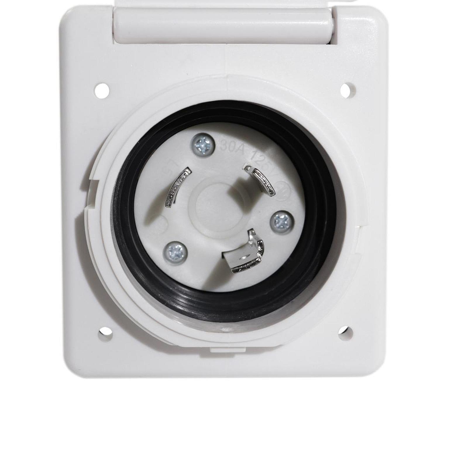 방수 플랜지형 인렛 전원 소켓 125V 30A 플라스틱 - Outdoor Power Socket With Lock 리뷰 및 가격