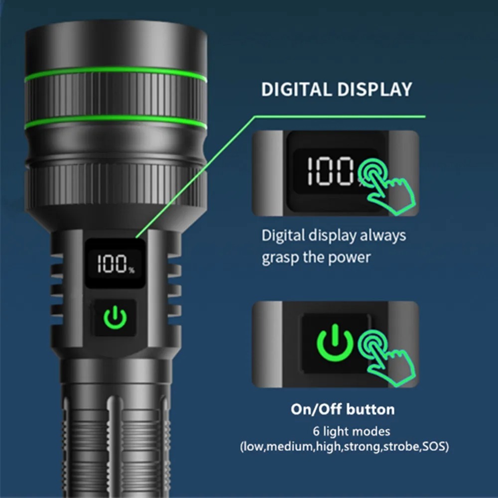 강력한 LED 손전등 줌이 가능한 Type-C 충전식  - Outdoor Power Bank 리뷰 및 가격