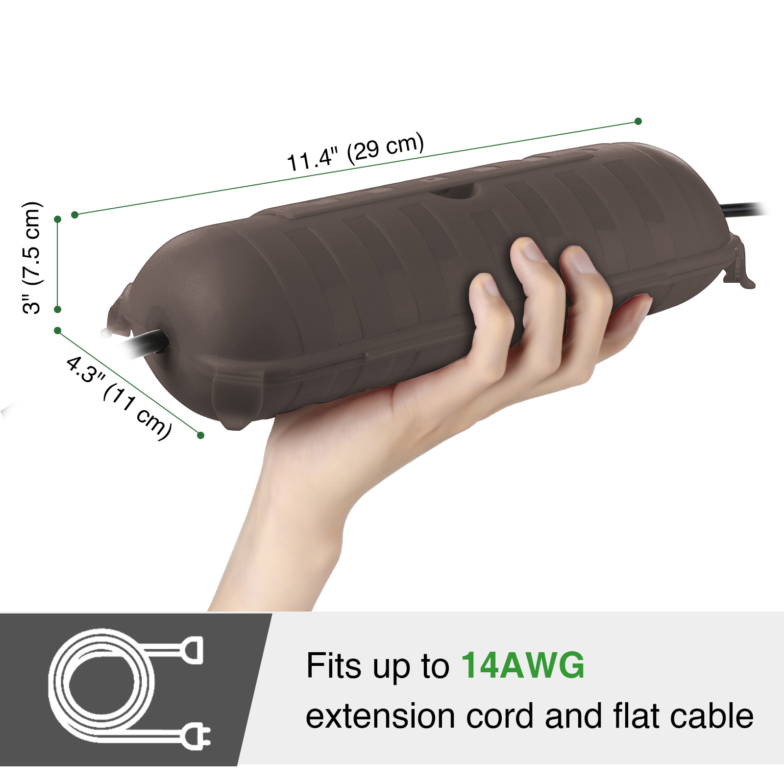 야외용 연장 코드 커버 29x11x7.5cm 비바람에  - Outdoor Power Extension Cord 리뷰 및 가격